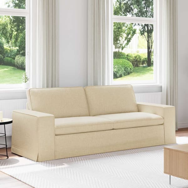 Soffa Kräm 222 x 80 x 82 cm tyg