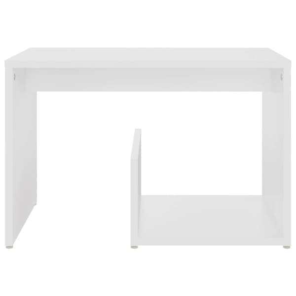 Sidobord vit 59x36x38 cm konstruerat trä