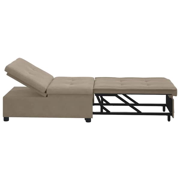 Pull Out Sofa Bed Taupe 194 x 67 x 82 cm Mikrofiber