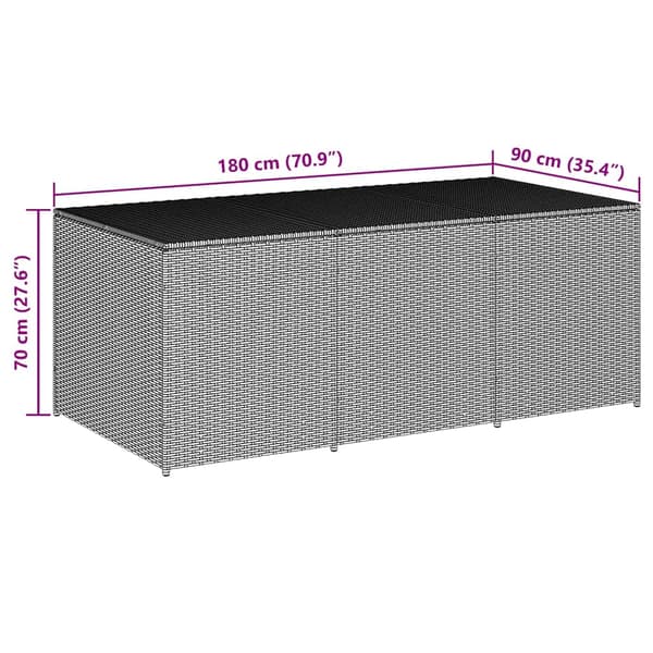 Dynbox konstrotting 180x90x70 cm grå