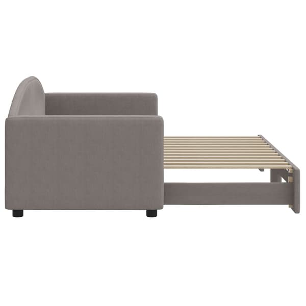Dagbädd utdragbar taupe 80x200 cm tyg