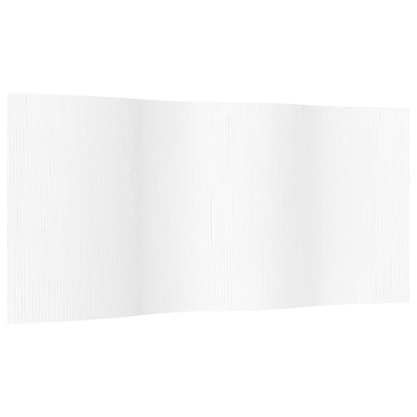 Rumsavdelare vit bredd 400 cm höjd 165 cm bambu