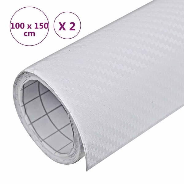 Bilfoliering 2 st 3D vit 100x150 cm