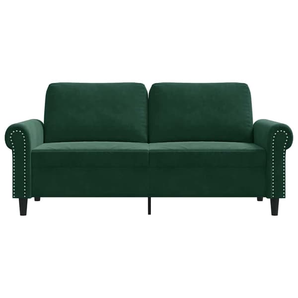 Soffa 2-sits mörkgrön 140 cm sammet