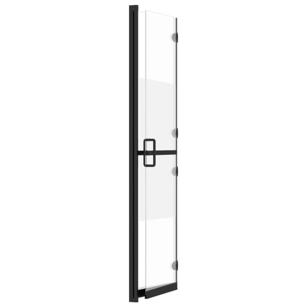 Vikbar duschvägg med halvfrostat ESG-glas 80x190 cm