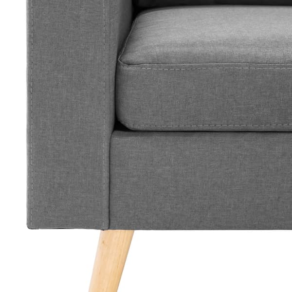Soffgrupp 2 delar tyg ljusgrå