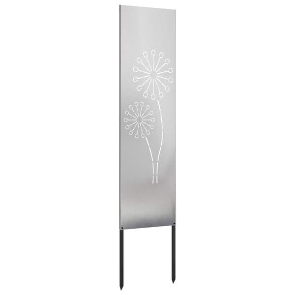 Trädgårds integritetsskärm Silver 32 x 140 cm Rostfritt stål