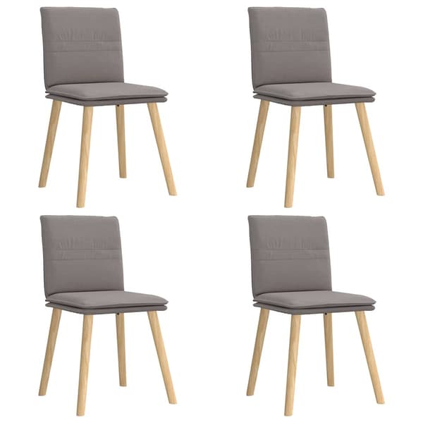 Matstolar 4 st taupe tyg