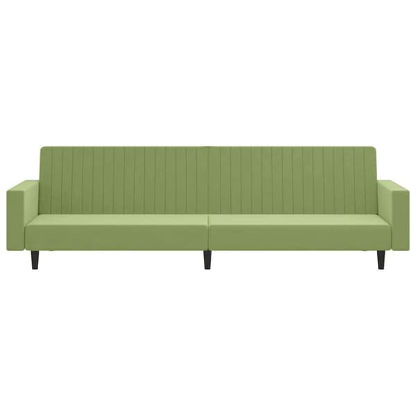 Bäddsoffa 2-sits ljusgrön sammet