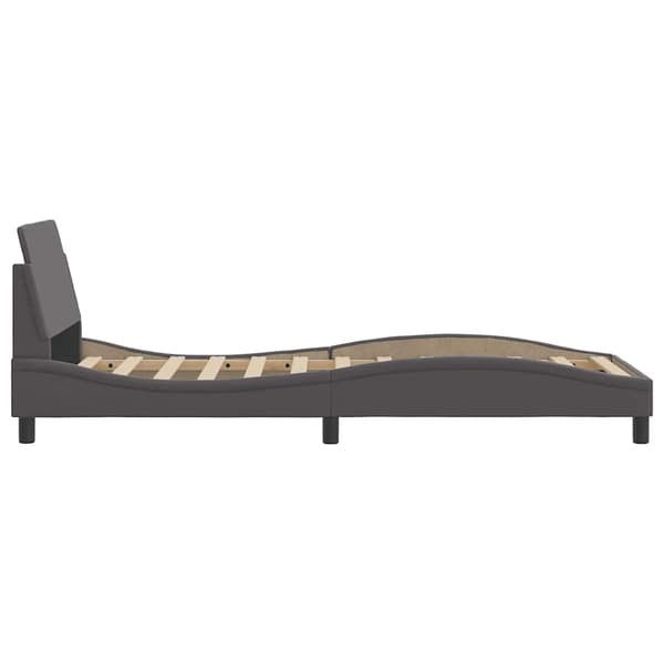 Bed Frame "Dover" Grey 90x190 cm Faux Leather
