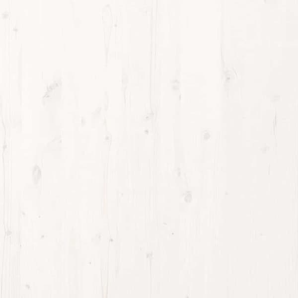 Sängram Vit 140 x 220 cm Massiv furu