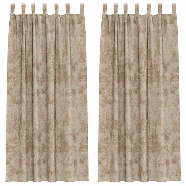 Sammetsgardiner 2 pcs champagne 245 x 140 cm Sammet