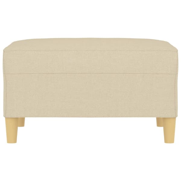Fotpall gräddvit 70x55x41 cm tyg