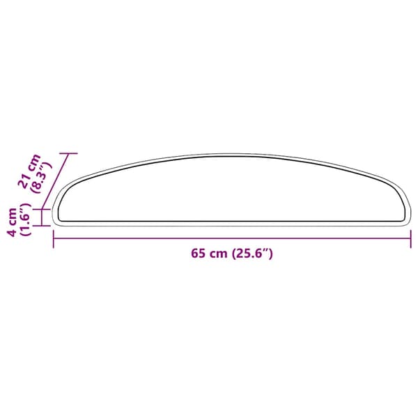Självhäftande trappmattor 15 pcs Blå 65 x 21 x 4 cm