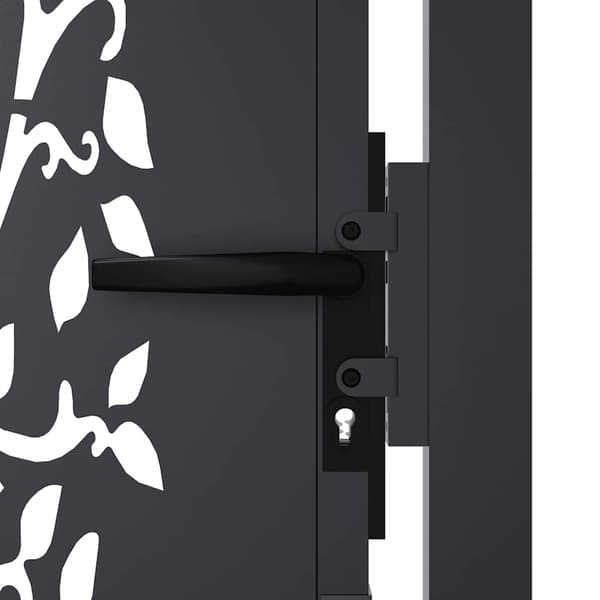 Trädgårdsgrind antracit 100x175 cm stålträddesign