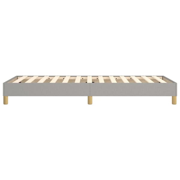 Boxspring-sängram ljusgrå 90x200 cm tyg