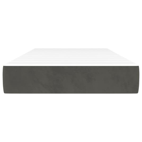 Pocketresårmadrass medium mörkgrå 120x190x20 cm sammet