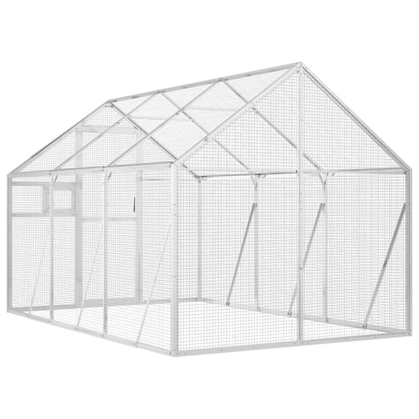 Fågelvoljär silver 1,79x3x1,85 m aluminium