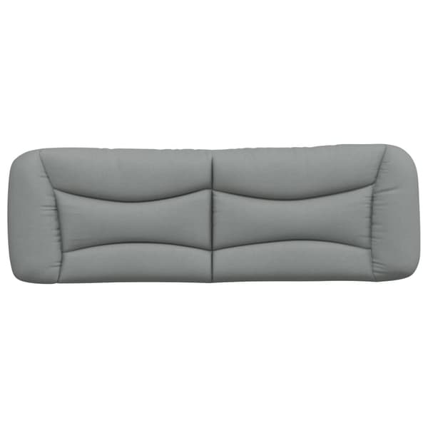 Headboard Cushion "Hvar" Light Grey 160 cm Fabric