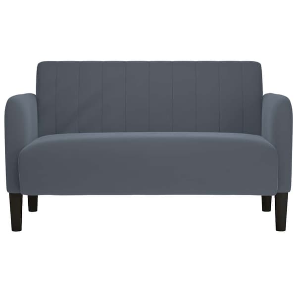 Loveseat soffa mörkgrå 109 cm sammet
