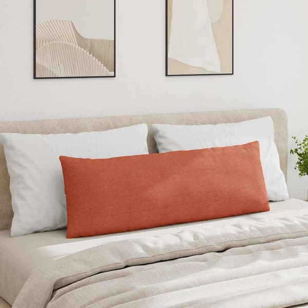 Sofakuddar 2 pcs Röd orange 120 x 40 cm Kordread tyg