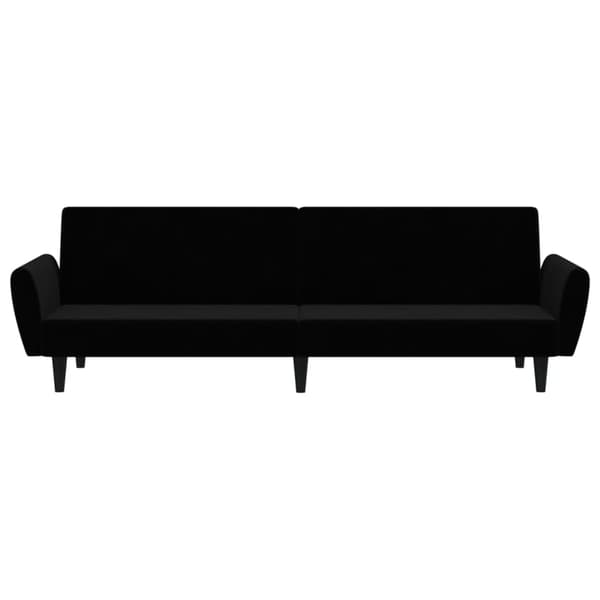 Bäddsoffa 2-sits svart sammet