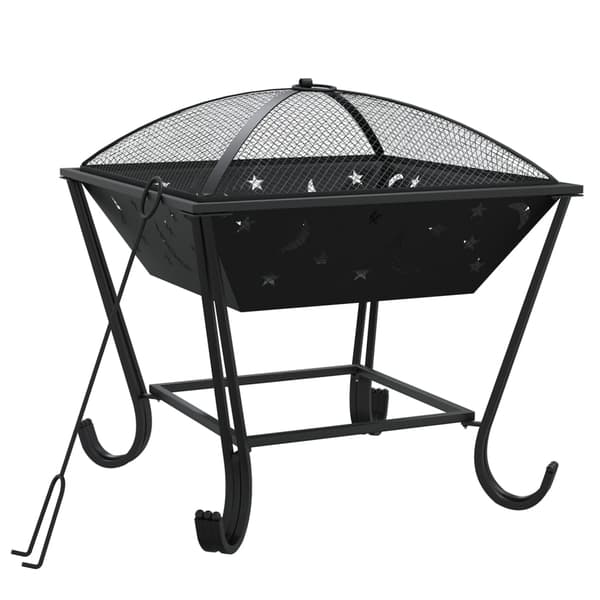 Eldstad med eldgaffel 50 cm XXL stål
