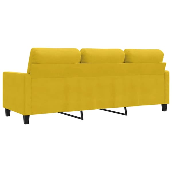 3-sitssoffa gul 180 cm sammet