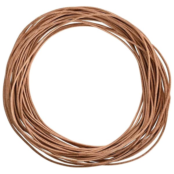 Läder Snöre Brun Ø2 mm x 5 m Skinn