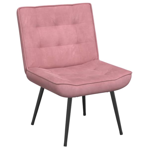 Vilstol rosa 64x74x84 cm sammet