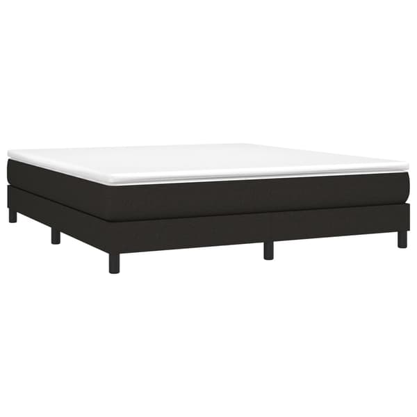 Boxspring-sängram svart 160x200 cm tyg