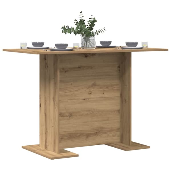 Matbord 110 x 60 x 75 cm Konstruerat trä Artisan Ek Rektangulär