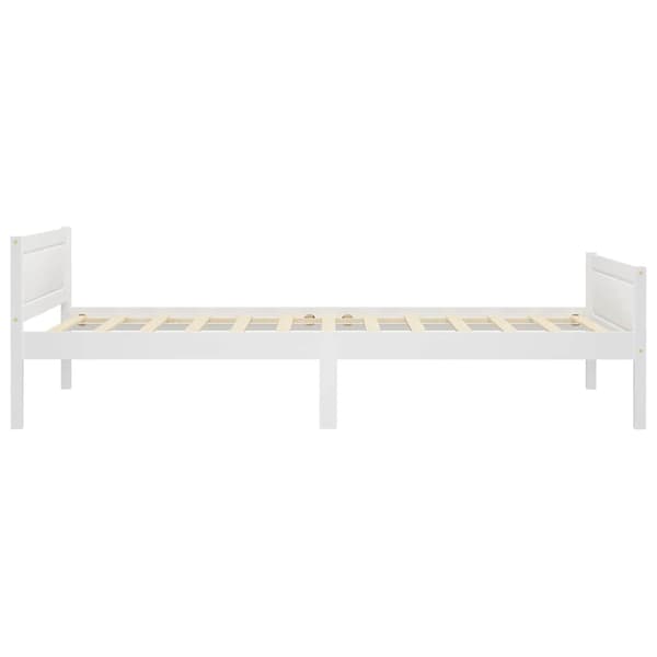 Sängram massiv furu vit 90x200 cm