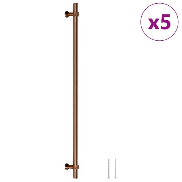 Skåphandtag 5 st brons 320 mm rostfritt stål