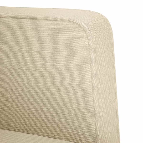 Loveseat soffa cremefärgad 111 cm tyg
