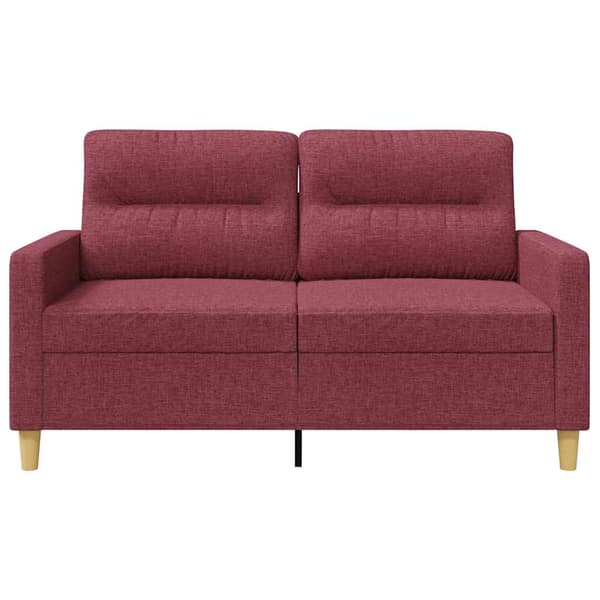 2-sitssoffa vinröd 120 cm tyg