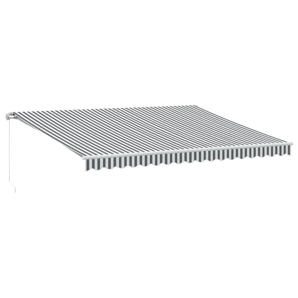 Markis manuellt infällbar antracit&vit 450x350 cm