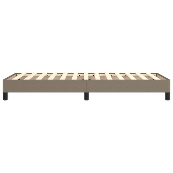 Boxspring-sängram Taupe 80x200cm tyg