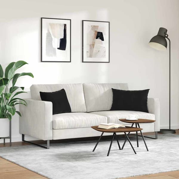Sofakuddar 2 pcs Svart 60 x 40 cm Kordread tyg