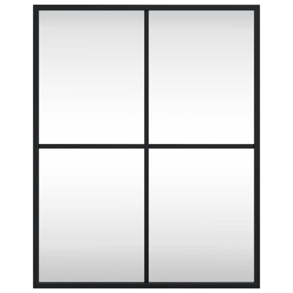 Väggspegel svart 40x50 cm rektangulär järn