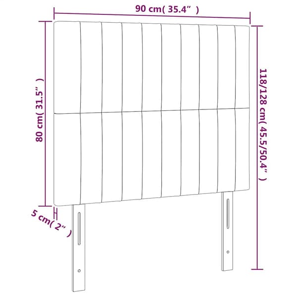Sänggavel mörkgrön 90x5x118/128 cm sammet
