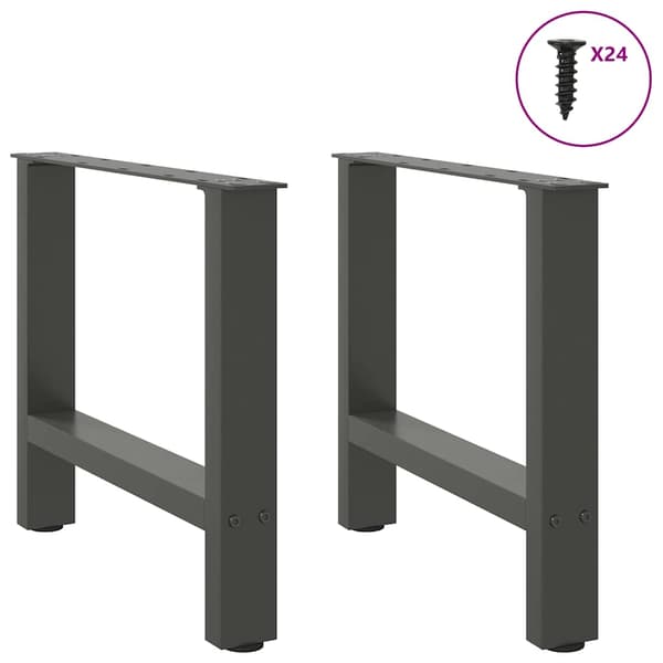 Soffbordsben antracit 2 st 60x(42-43) cm stål