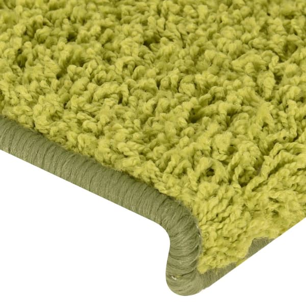 Trappmattor 15 st 65x21x4 cm gröna rektangulära kanter