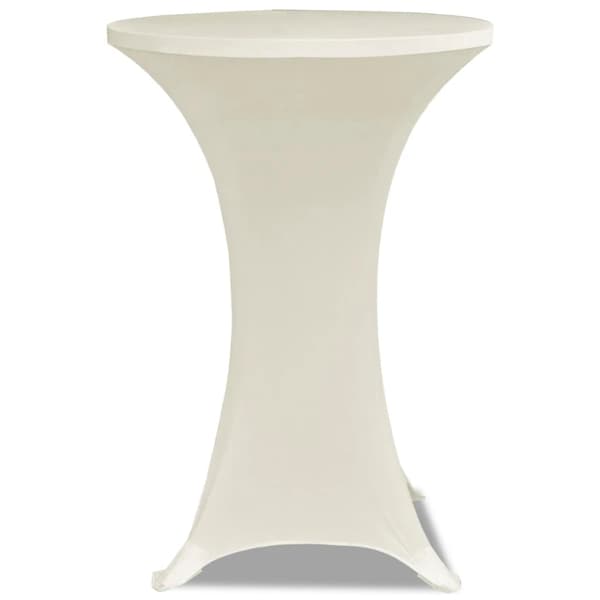 Duk till ståbord Ø80 Stretch Creme 2-pack