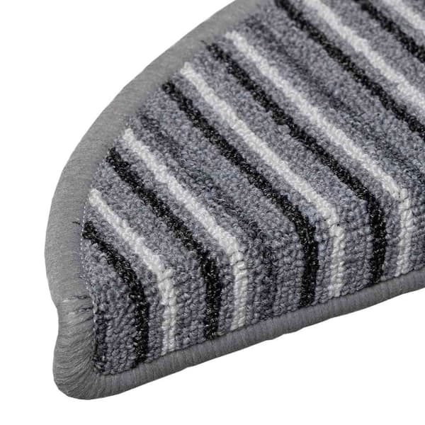 Självhäftande trappmattor 15 pcs Grå 56 x 17 x 3 cm