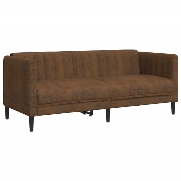 Soffa 2-sits brun konstmocka