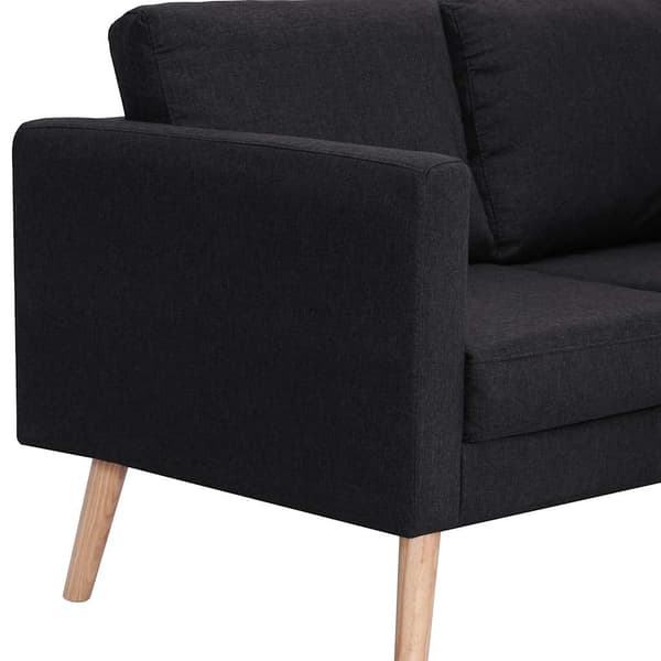 2-sitssoffa tyg svart
