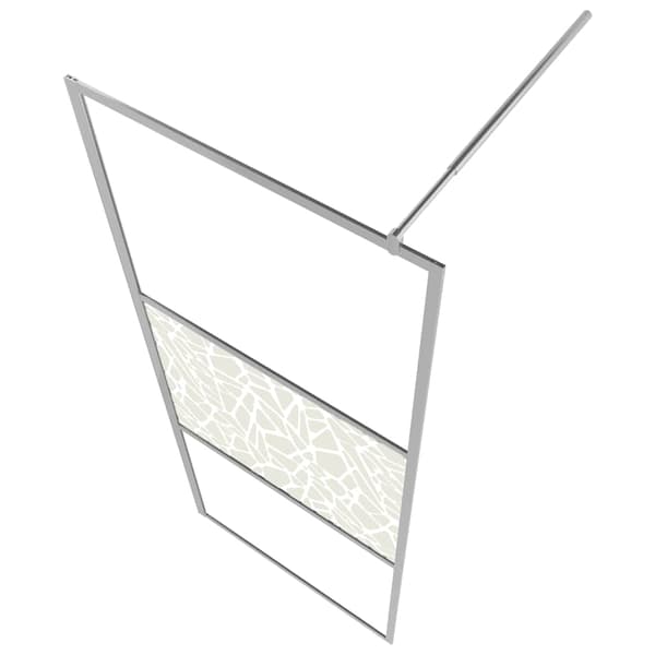 Duschvägg med ESG-glas stendesign 90x195 cm