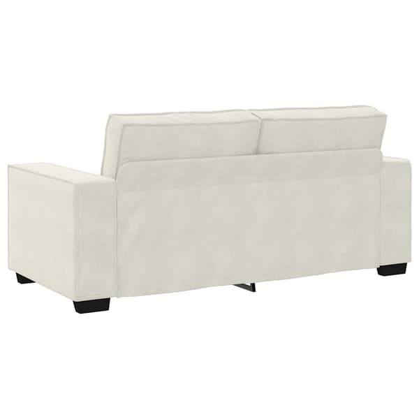 Soffa 2-sits gräddvit 180x78x84 cm sammet