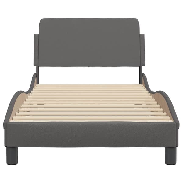 Bed Frame "Dover" Grey 90x190 cm Faux Leather